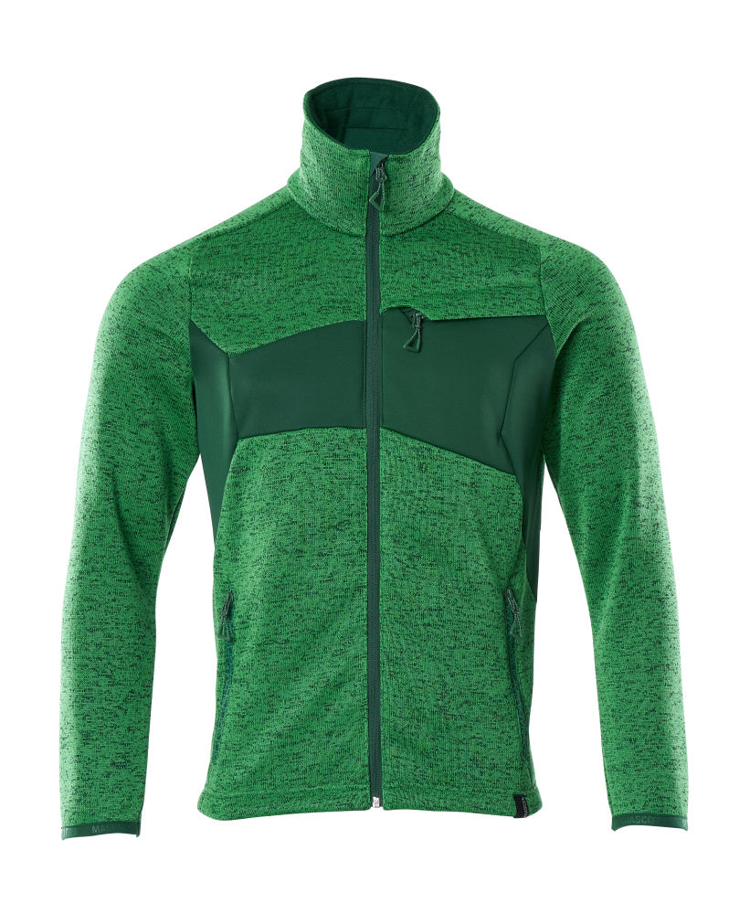 ACCELERATE Pull zippé - Vert gazon/Vert bouteille