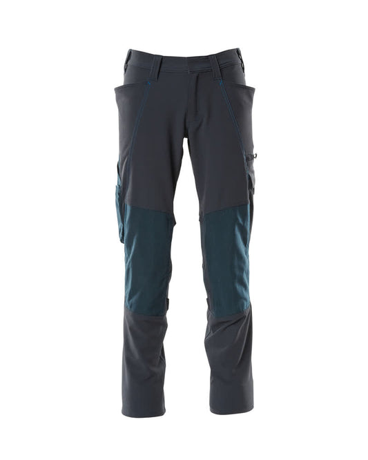 ACCELERATE Pantalon avec poches genouillères - Marine foncé