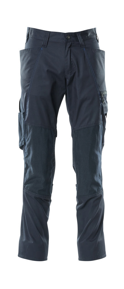 ACCELERATE Pantalon avec poches genouillères - Marine foncé