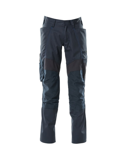 ACCELERATE Pantalon avec poches genouillères - Marine foncé