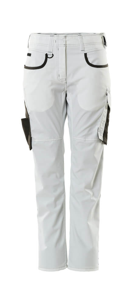 UNIQUE Pantalon - Blanc/Anthracite foncé