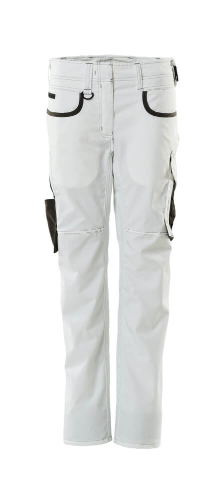 UNIQUE Pantalon - Blanc/Anthracite foncé