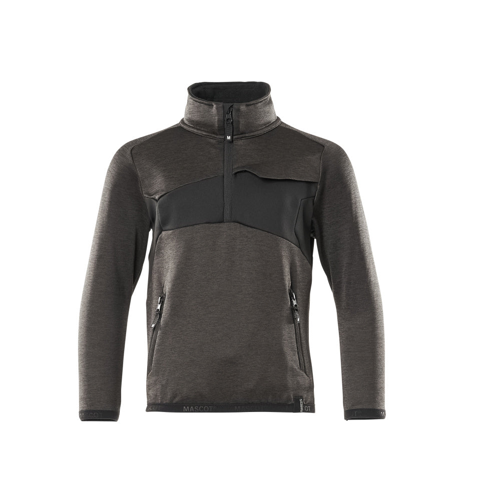 ACCELERATE Pull polaire pour enfants - Anthracite foncé/Noir