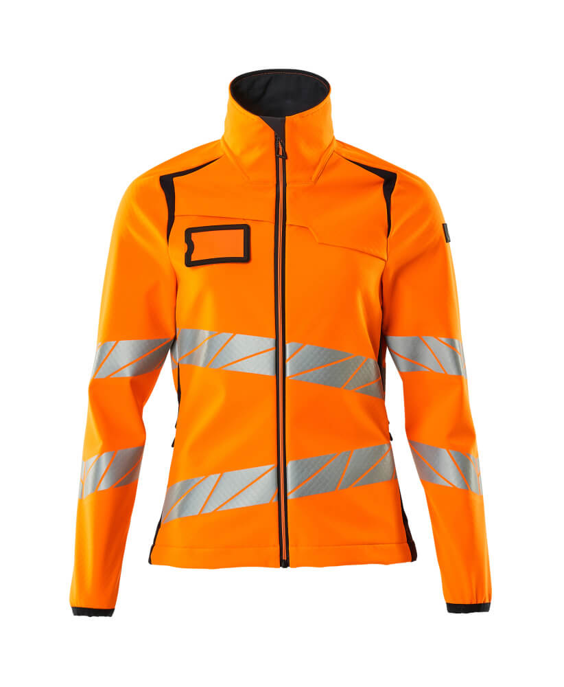 ACCELERATE SAFE Veste Softshell - Hi-vis Orange/Marine foncé