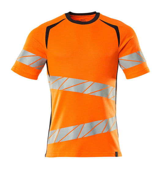 ACCELERATE SAFE T-shirt - Hi-vis Orange/Marine foncé