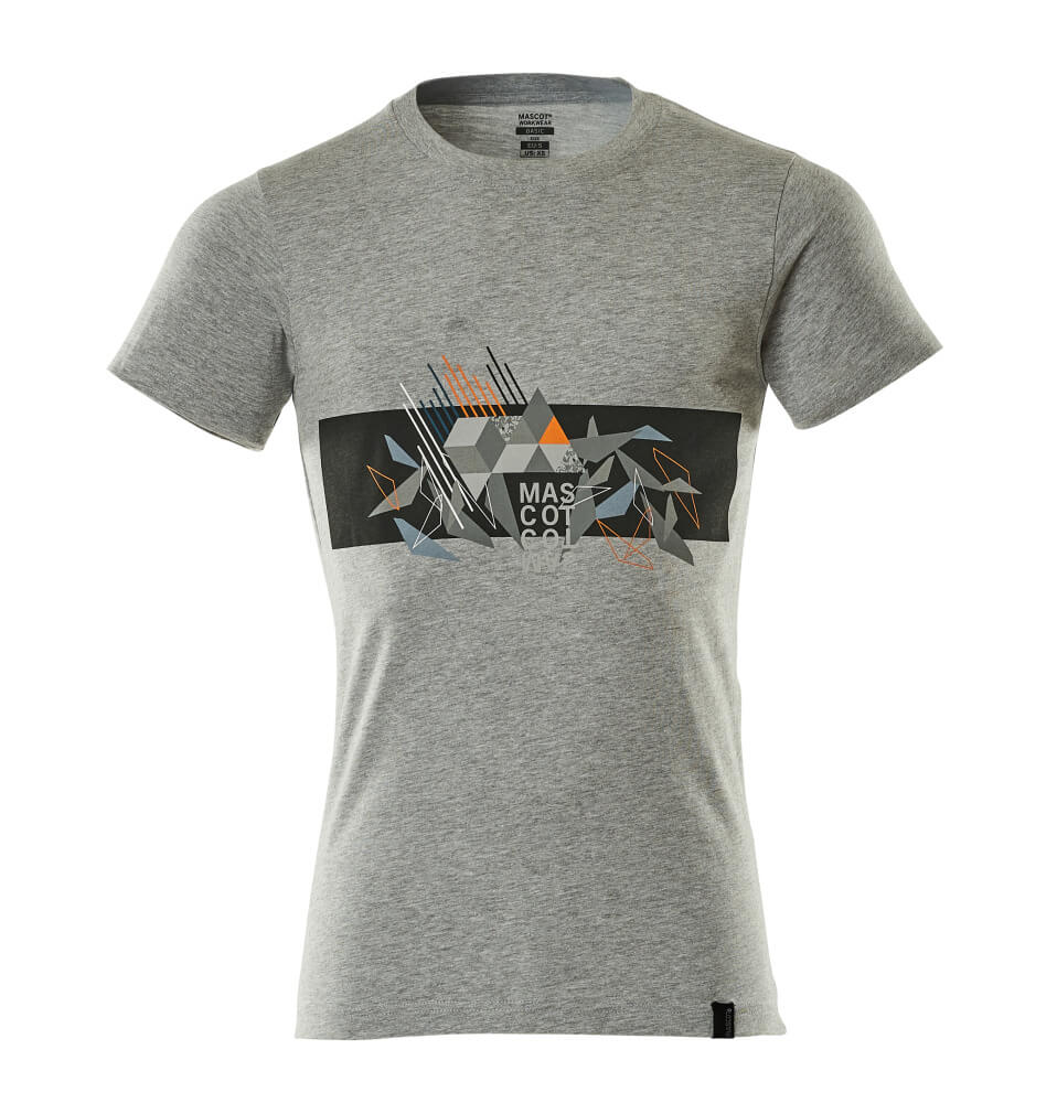 ACCELERATE SAFE T-shirt - Gris chiné/Hi-vis orange