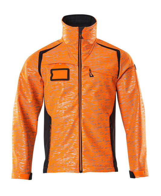 ACCELERATE SAFE Veste Softshell - Hi-vis Orange/Marine foncé