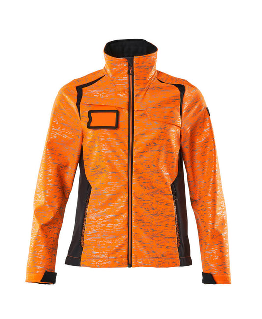 ACCELERATE SAFE Veste Softshell - Hi-vis Orange/Marine foncé