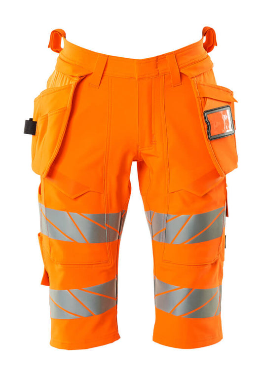 ACCELERATE SAFE Short long avec poches flottantes - Hi-vis Orange