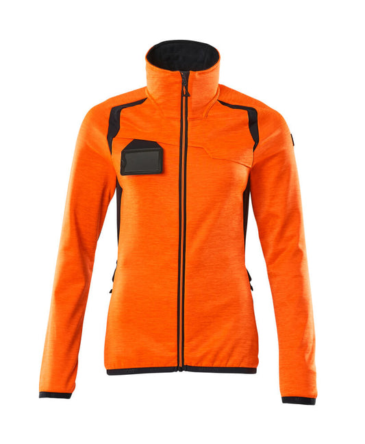 ACCELERATE SAFE Pull polaire zippé - Hi-vis Orange/Marine foncé