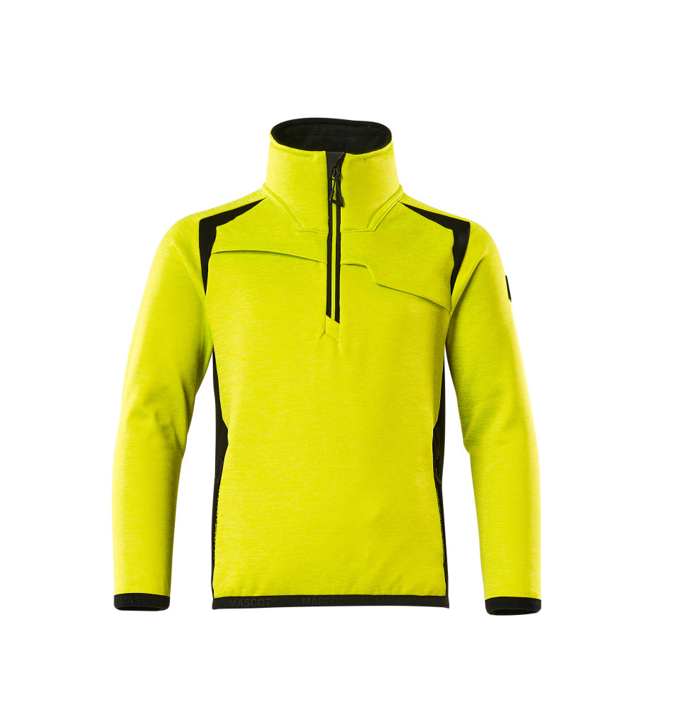 ACCELERATE SAFE Pull polaire pour enfants - Hi-vis Jaune/Noir