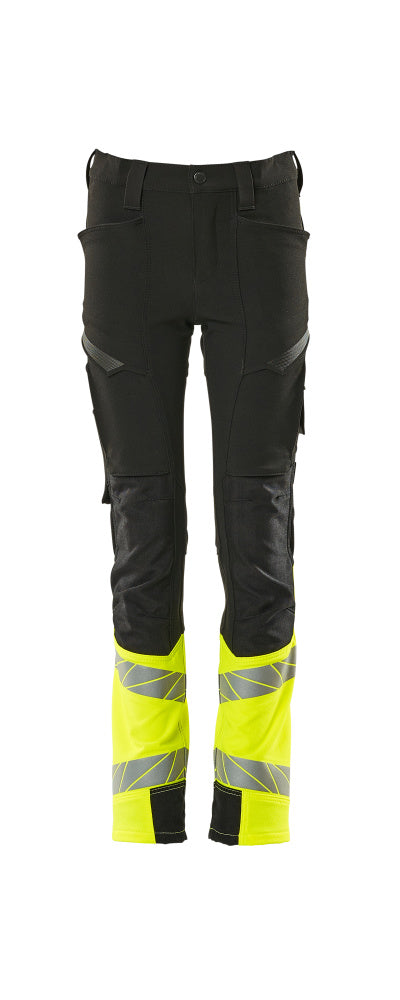 ACCELERATE SAFE Pantalon pour enfants - Noir/Hi-vis jaune