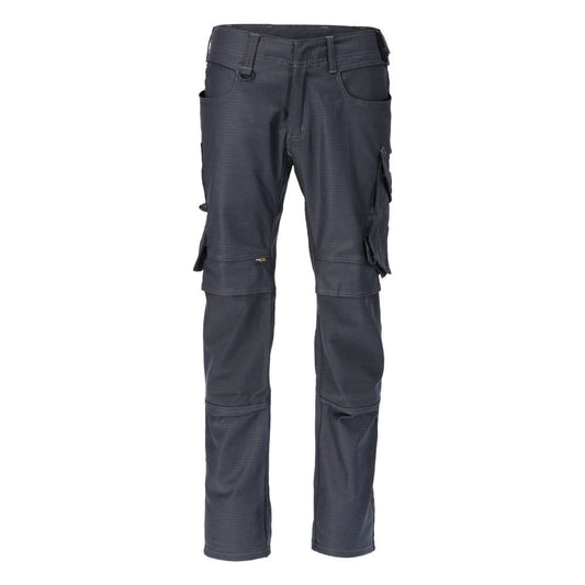 UNIQUE Pantalon avec poches genouillères - Marine foncé