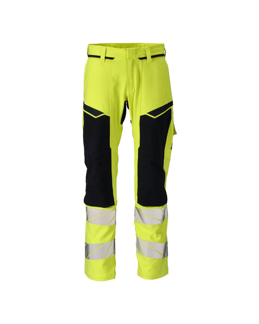 ACCELERATE MULTISAFE Pantalon avec poches genouillères - Hi-vis Jaune/Marine foncé