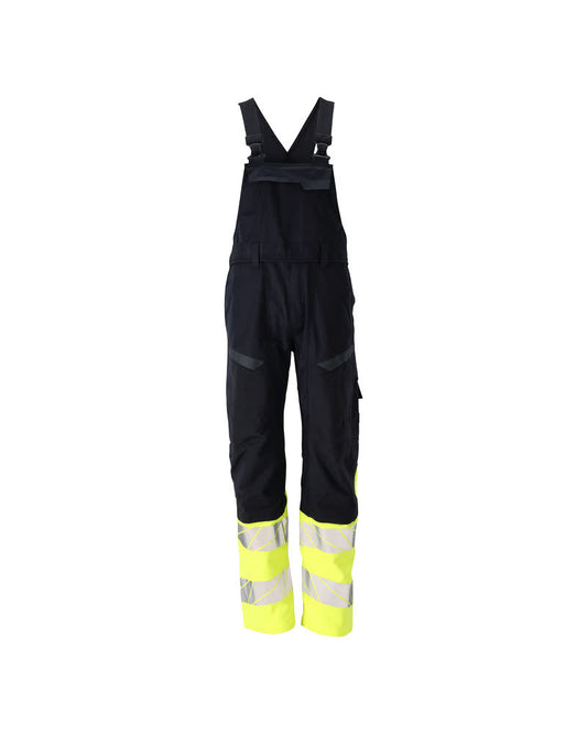 ACCELERATE MULTISAFE Salopette avec poches genouillères - Marine foncé/Hi-vis jaune