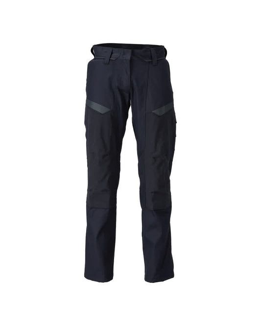 ACCELERATE MULTISAFE Pantalon avec poches genouillères - Marine foncé/Hi-vis jaune