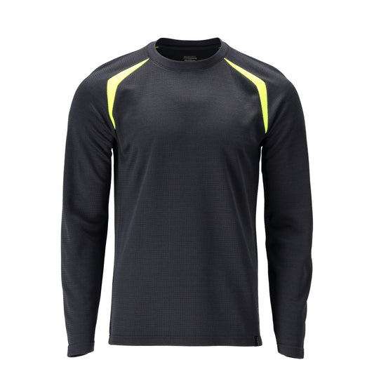ACCELERATE MULTISAFE T-shirt, manches longues - Marine foncé/Hi-vis jaune
