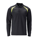 ACCELERATE MULTISAFE Polo, manches longues - Marine foncé/Hi-vis jaune