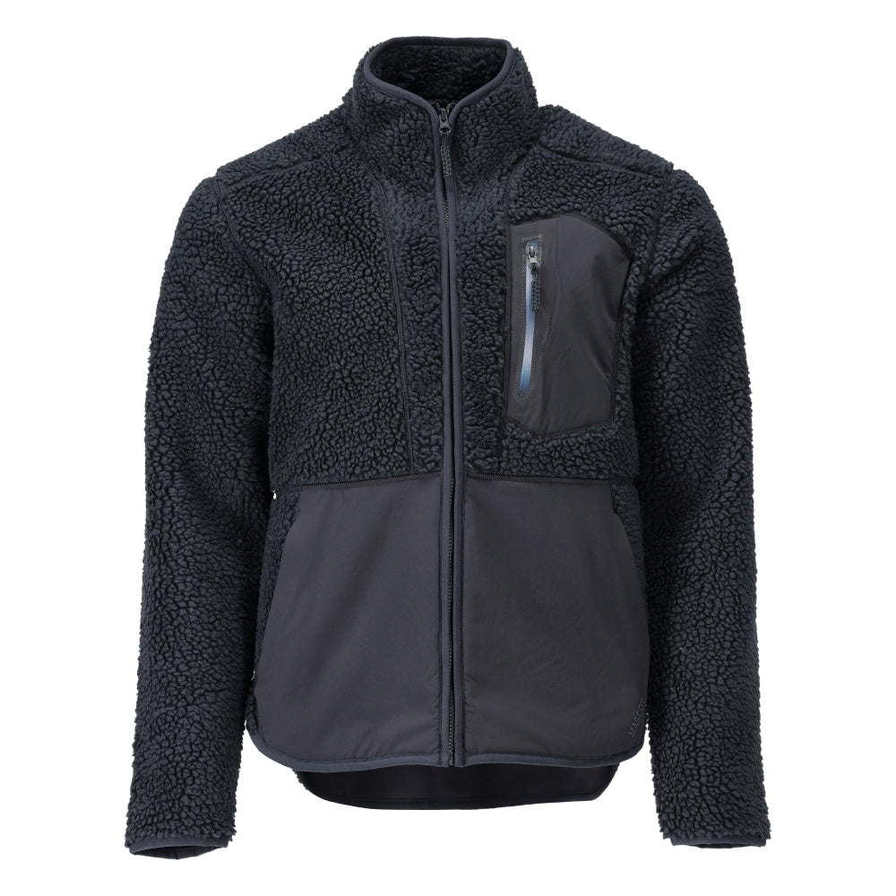 CUSTOMIZED Veste fourrure zippé - Marine foncé