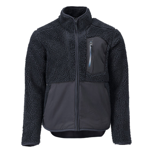 CUSTOMIZED Veste fourrure zippé - Marine foncé