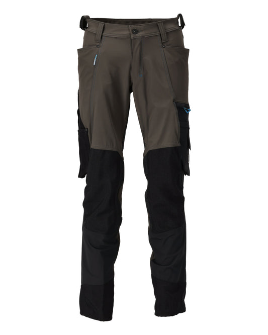 ADVANCED Pantalon avec poches genouillères - Anthracite foncé/Noir