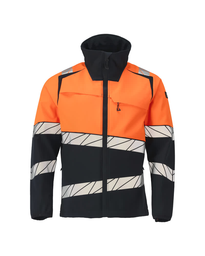 ACCELERATE SAFE Veste Softshell - Marine foncé/Hi-vis orange