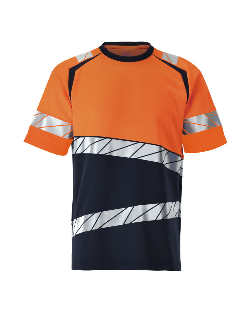 ACCELERATE SAFE T-shirt - Marine foncé/Hi-vis orange