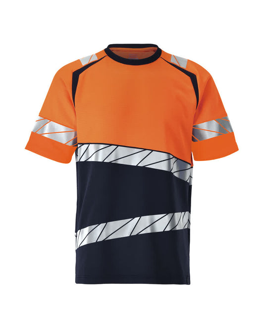 ACCELERATE SAFE T-shirt - Marine foncé/Hi-vis orange