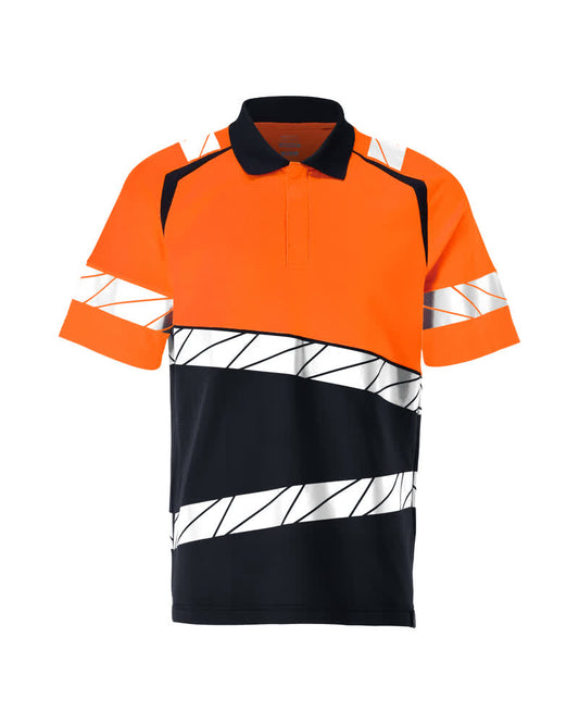 ACCELERATE SAFE Polo - Marine foncé/Hi-vis orange