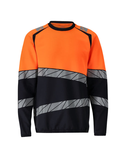 ACCELERATE SAFE Sweatshirt - Marine foncé/Hi-vis orange