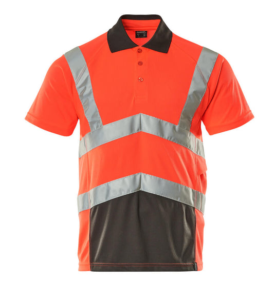 SAFE YOUNG Polo - Hi-vis rouge/Anthracite foncé