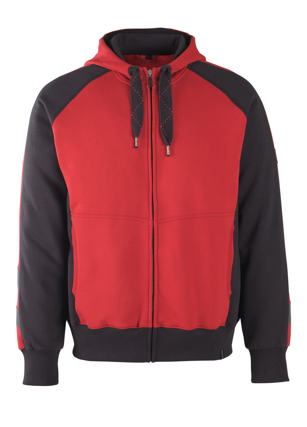 UNIQUE Sweat capuche zippé - Rouge/Noir