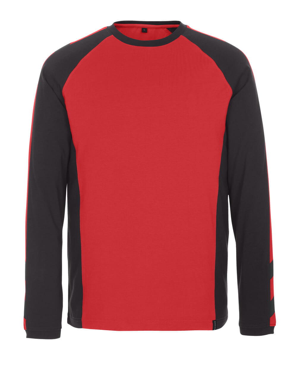 UNIQUE T-shirt, manches longues - Rouge/Noir