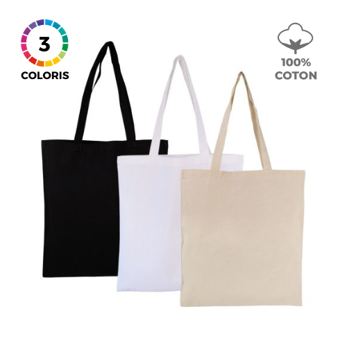 Totebag coton sans soufflet - 160 g/m²